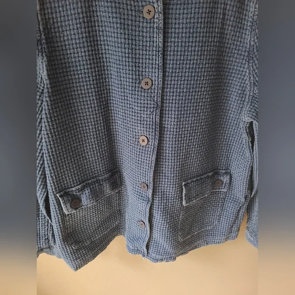 J. Jill Pure Jill Indigo Field Jacket, Size Large - Picture 3 of 5